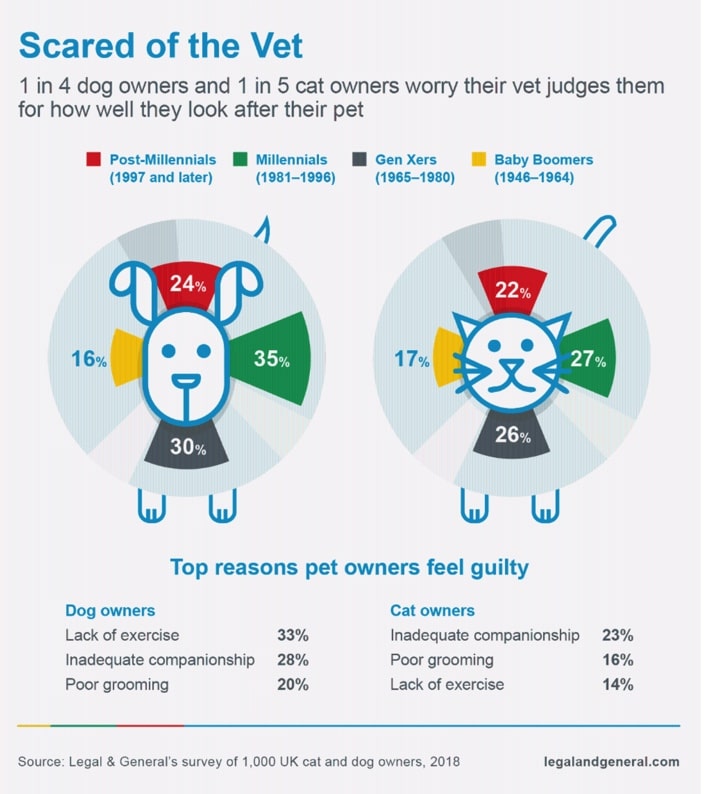 Scared of the Vet Illustration