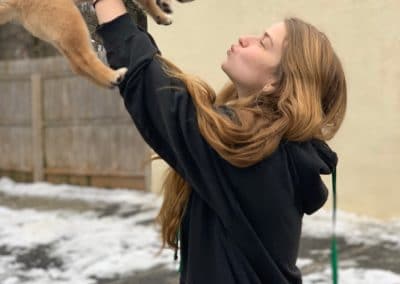 Kimberly and a Puppy